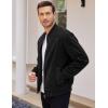 imageCOOFANDY Mens Casual Varsity Jacket Vintage Lightweight Suede Bomber JacketsBlack
