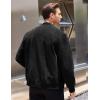 imageCOOFANDY Mens Casual Varsity Jacket Vintage Lightweight Suede Bomber JacketsBlack