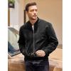 imageCOOFANDY Mens Casual Varsity Jacket Vintage Lightweight Suede Bomber JacketsBlack