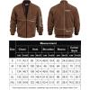 imageCOOFANDY Mens Casual Varsity Jacket Vintage Lightweight Suede Bomber JacketsBrown