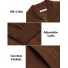 imageCOOFANDY Mens Casual Varsity Jacket Vintage Lightweight Suede Bomber JacketsBrown