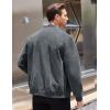 imageCOOFANDY Mens Casual Varsity Jacket Vintage Lightweight Suede Bomber JacketsDark Grey