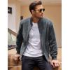 imageCOOFANDY Mens Casual Varsity Jacket Vintage Lightweight Suede Bomber JacketsDark Grey