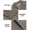 imageCOOFANDY Mens Casual Varsity Jacket Vintage Lightweight Suede Bomber JacketsGrey