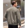 imageCOOFANDY Mens Casual Varsity Jacket Vintage Lightweight Suede Bomber JacketsGrey