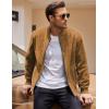 imageCOOFANDY Mens Casual Varsity Jacket Vintage Lightweight Suede Bomber JacketsLight Brown