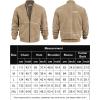imageCOOFANDY Mens Casual Varsity Jacket Vintage Lightweight Suede Bomber JacketsLight Khaki