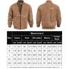 imageCOOFANDY Mens Casual Varsity Jacket Vintage Lightweight Suede Bomber JacketsLight Tan