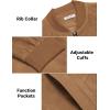 imageCOOFANDY Mens Casual Varsity Jacket Vintage Lightweight Suede Bomber JacketsLight Tan