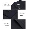imageCOOFANDY Mens Casual Varsity Jacket Vintage Lightweight Suede Bomber JacketsNavy Blue