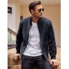 imageCOOFANDY Mens Casual Varsity Jacket Vintage Lightweight Suede Bomber JacketsNavy Blue