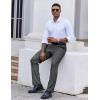 imageCOOFANDY Mens Classic Fit Dress Pants Flat Front Straight Casual Pant Expandable Waist Suit PantDark Gery