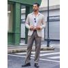 imageCOOFANDY Mens Classic Fit Dress Pants Flat Front Straight Casual Pant Expandable Waist Suit PantGrey