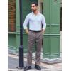 imageCOOFANDY Mens Classic Fit Dress Pants Flat Front Straight Casual Pant Expandable Waist Suit PantGrey
