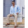 imageCOOFANDY Mens Classic Fit Dress Pants Flat Front Straight Casual Pant Expandable Waist Suit PantLight Khaki