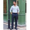 imageCOOFANDY Mens Classic Fit Dress Pants Flat Front Straight Casual Pant Expandable Waist Suit PantNavy Blue