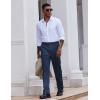 imageCOOFANDY Mens Classic Fit Dress Pants Flat Front Straight Casual Pant Expandable Waist Suit PantNavy Blue