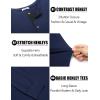 imageCOOFANDY Mens Cotton Henley Shirts Long Sleeve TShirts Casual Pullover Shirt Soft Stretch Basic Tees Fall TopsNavy Blue