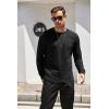 imageCOOFANDY Mens Cotton Hipster Hip Hop Longline Crewneck T Shirts Casual Long Sleeve Tees Curved Hem Gym ShirtsOne Piece Black