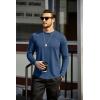imageCOOFANDY Mens Cotton Hipster Hip Hop Longline Crewneck T Shirts Casual Long Sleeve Tees Curved Hem Gym ShirtsOne Piece Grey