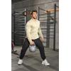 imageCOOFANDY Mens Cotton Hipster Hip Hop Longline Crewneck T Shirts Casual Long Sleeve Tees Curved Hem Gym ShirtsOne Piece Light Khaki