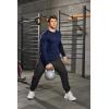 imageCOOFANDY Mens Cotton Hipster Hip Hop Longline Crewneck T Shirts Casual Long Sleeve Tees Curved Hem Gym ShirtsOne Piece Navy Blue