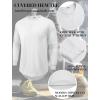 imageCOOFANDY Mens Cotton Hipster Hip Hop Longline Crewneck T Shirts Casual Long Sleeve Tees Curved Hem Gym ShirtsOne Piece White