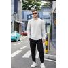 imageCOOFANDY Mens Cotton Hipster Hip Hop Longline Crewneck T Shirts Casual Long Sleeve Tees Curved Hem Gym ShirtsOne Piece White