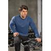 imageCOOFANDY Mens Cotton Hipster Hip Hop Longline Crewneck T Shirts Casual Long Sleeve Tees Curved Hem Gym ShirtsTwo Pack Black  Blue