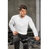 imageCOOFANDY Mens Cotton Hipster Hip Hop Longline Crewneck T Shirts Casual Long Sleeve Tees Curved Hem Gym ShirtsTwo Pack Black  White