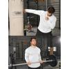 imageCOOFANDY Mens Cotton Hipster Hip Hop Longline Crewneck T Shirts Casual Long Sleeve Tees Curved Hem Gym ShirtsTwo Pack Black  White