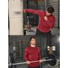 imageCOOFANDY Mens Cotton Hipster Hip Hop Longline Crewneck T Shirts Casual Long Sleeve Tees Curved Hem Gym ShirtsTwo Pack Black  Wine Red