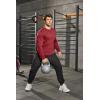 imageCOOFANDY Mens Cotton Hipster Hip Hop Longline Crewneck T Shirts Casual Long Sleeve Tees Curved Hem Gym ShirtsTwo Pack Black  Wine Red