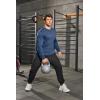 imageCOOFANDY Mens Cotton Hipster Hip Hop Longline Crewneck T Shirts Casual Long Sleeve Tees Curved Hem Gym ShirtsTwo Pack Dark Grey  Navy