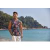 imageCOOFANDY Mens Cotton Linen Tank Top Shirts Casual Sleeveless Lace Up Beach Hippie Tops Bohemian Renaissance Pirate TunicPat15