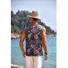 imageCOOFANDY Mens Cotton Linen Tank Top Shirts Casual Sleeveless Lace Up Beach Hippie Tops Bohemian Renaissance Pirate TunicPat15