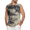 imageCOOFANDY Mens Cotton Linen Tank Top Shirts Casual Sleeveless Lace Up Beach Hippie Tops Bohemian Renaissance Pirate TunicPat17