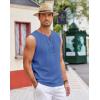 imageCOOFANDY Mens Cotton Linen Tank Top Shirts Casual Sleeveless Lace Up Beach Hippie Tops Bohemian Renaissance Pirate TunicRoyal Blue