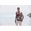 imageCOOFANDY Mens Cotton Linen Tank Top Shirts Casual Sleeveless Lace Up Beach Hippie Tops Bohemian Renaissance Pirate TunicTiedyeBlue