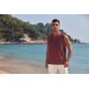 imageCOOFANDY Mens Cotton Linen Tank Top Shirts Casual Sleeveless Lace Up Beach Hippie Tops Bohemian Renaissance Pirate TunicWine Red