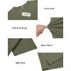 imageCOOFANDY Mens Cotton TShirt Short Sleeve Crew Neck Tee Shirts Casual Solid Basic TopsArmy Green
