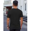 imageCOOFANDY Mens Cotton TShirt Short Sleeve Crew Neck Tee Shirts Casual Solid Basic TopsBlack
