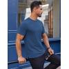 imageCOOFANDY Mens Cotton TShirt Short Sleeve Crew Neck Tee Shirts Casual Solid Basic TopsDark Blue