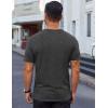 imageCOOFANDY Mens Cotton TShirt Short Sleeve Crew Neck Tee Shirts Casual Solid Basic TopsDark Grey