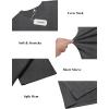 imageCOOFANDY Mens Cotton TShirt Short Sleeve Crew Neck Tee Shirts Casual Solid Basic TopsDark Grey