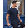 imageCOOFANDY Mens Cotton TShirt Short Sleeve Crew Neck Tee Shirts Casual Solid Basic TopsNavy Blue