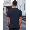 imageCOOFANDY Mens Cotton TShirt Short Sleeve Crew Neck Tee Shirts Casual Solid Basic TopsNavy Blue