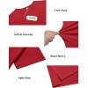 imageCOOFANDY Mens Cotton TShirt Short Sleeve Crew Neck Tee Shirts Casual Solid Basic TopsRed