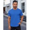 imageCOOFANDY Mens Cotton TShirt Short Sleeve Crew Neck Tee Shirts Casual Solid Basic TopsRoyal Blue