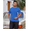imageCOOFANDY Mens Cotton TShirt Short Sleeve Crew Neck Tee Shirts Casual Solid Basic TopsRoyal Blue